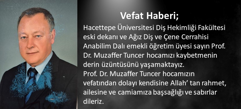 Prof. Dr. Muzaffer Tuncer Vefat 